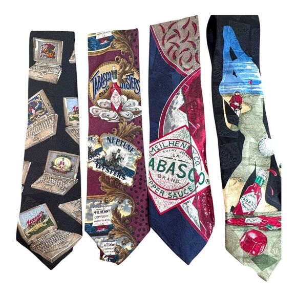 Lot Of 17 Vintage Tabasco Novelty Neckties Rare HTF Collection Peppers Christmas - Picture 5 of 16